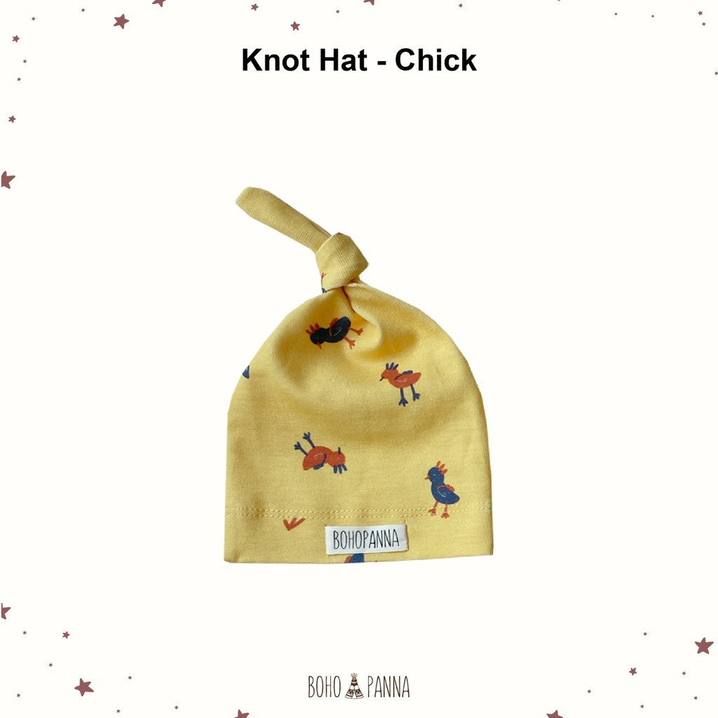 Bohopanna Knot Hat Topi Bayi 0-1 Tahun Polos Motif