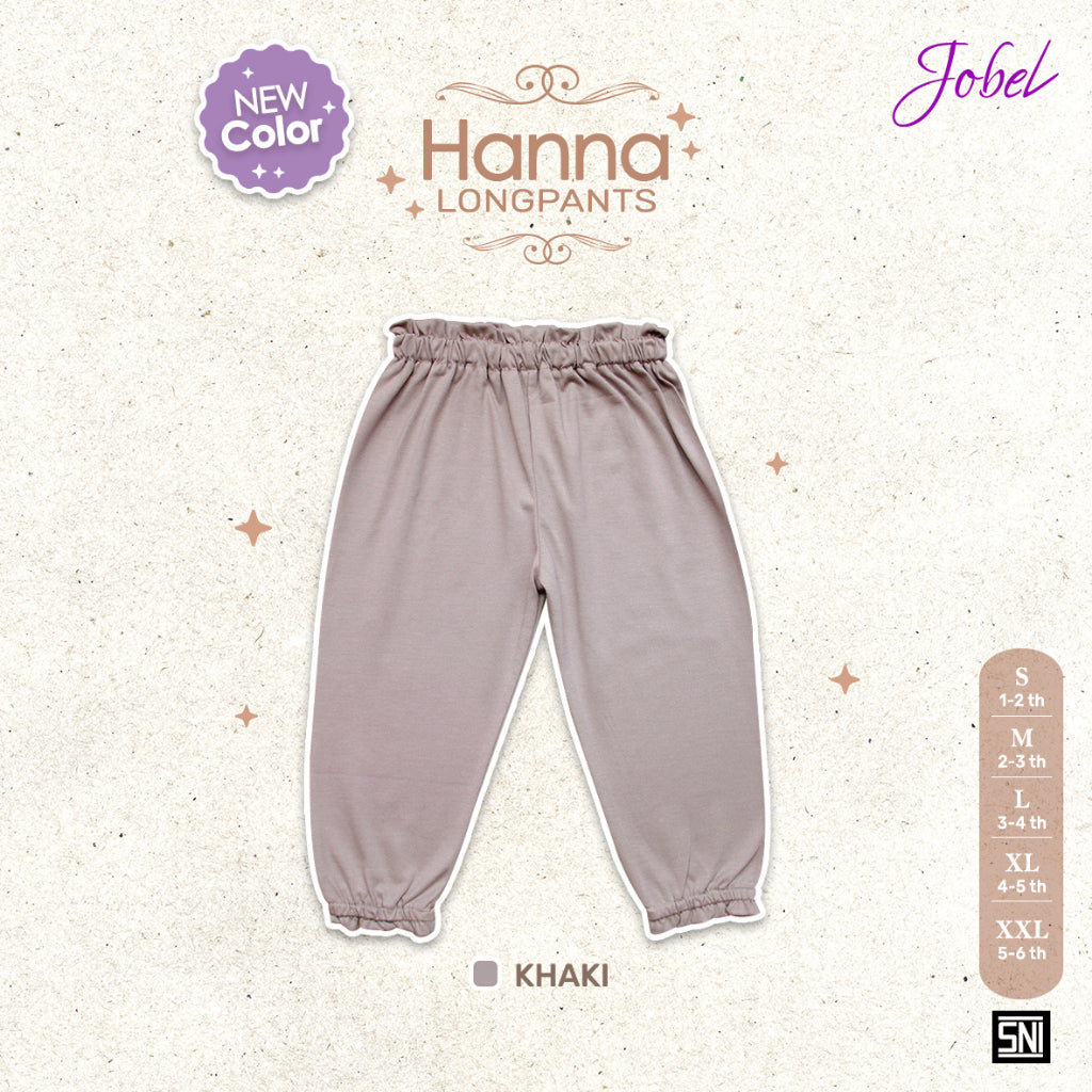 Jobel Hanna Longpants 1-6 Tahun Celana Panjang Adem Fashion Anak Perempuan