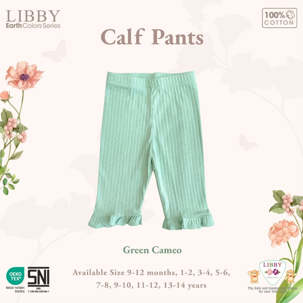 Libby 0-14 Tahun Celana 7/8 Rib Renda Anak Perempuan Easy Calf Pants