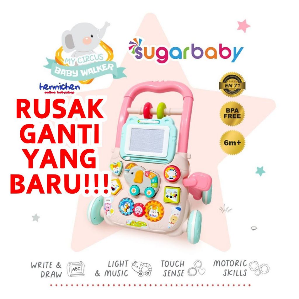 Sugar Baby Circus Walker Mini Car Push Baby / Spacebaby / 2in1 Walker Playmat Baby Walker