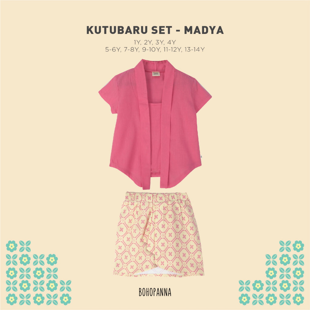 Bohopanna Kutubaru Set 1-14 Tahun Setelan Kebaya Batik Anak Perempuan
