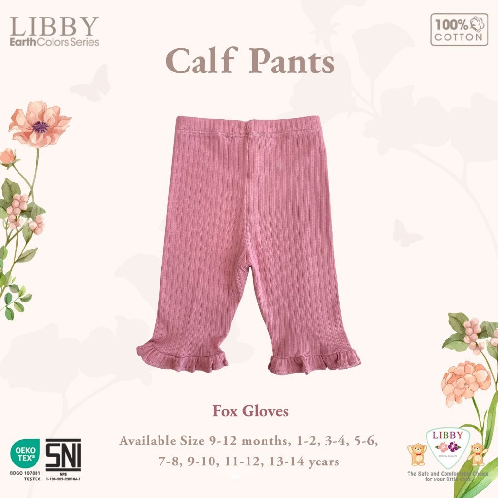 Libby 0-14 Tahun Celana 7/8 Rib Renda Anak Perempuan Easy Calf Pants