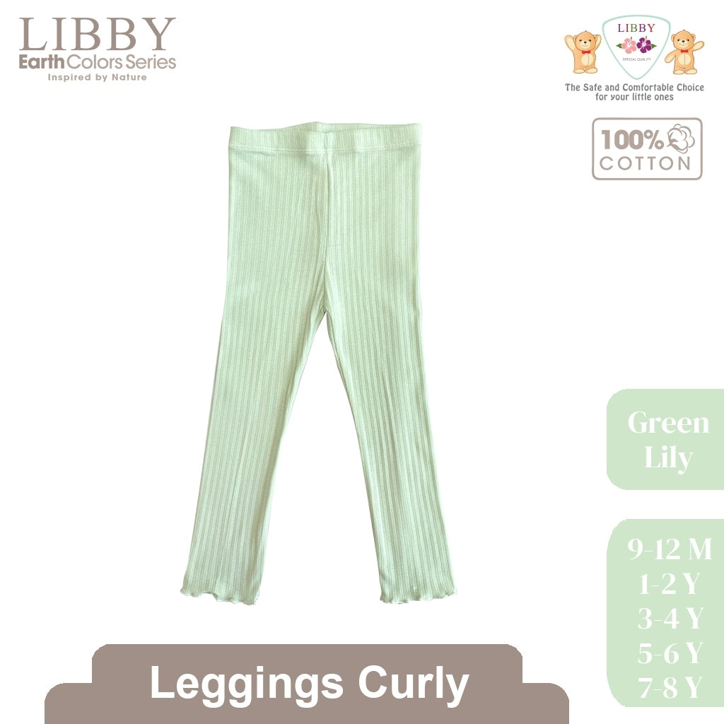 Libby Legging Curly 9 Bln - 8 Tahun Legging Rib Ruffle Girl Anak Perempuan