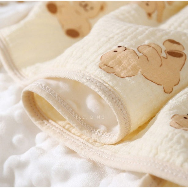 Selimut Bayi Bamboo Bubble 100x110cm / Selimut Bayi Korea Minky Stitches Cotton Dot Muslin Jepang Bamboo / Newborn Infant Baby Cotton Muslin Blanket Baby