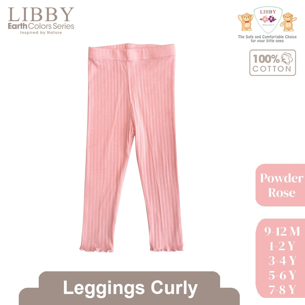 Libby Legging Curly 9 Bln - 8 Tahun Legging Rib Ruffle Girl Anak Perempuan