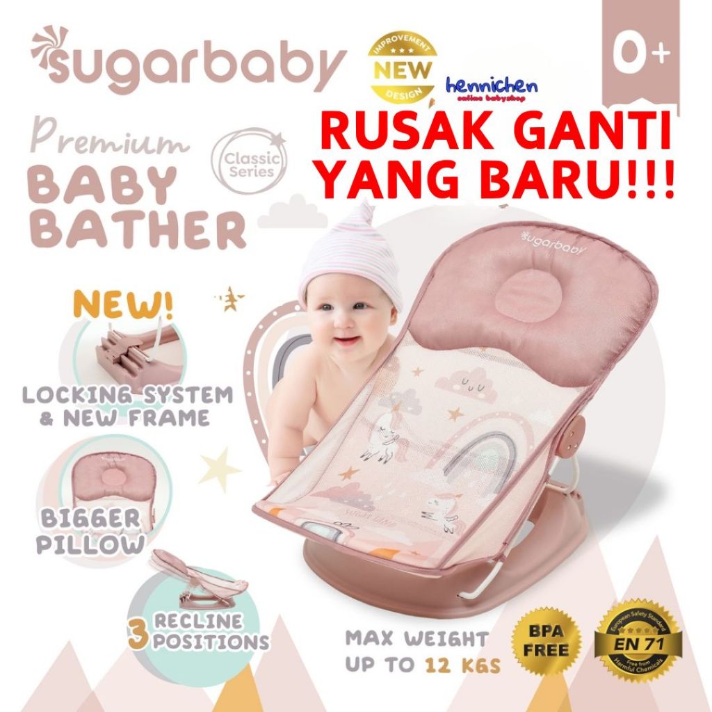 Sugar Baby Baby Bather Tempat Mandi Bayi / Spacebaby / snuggle Smartstart Mastela Baby Bather 2in1