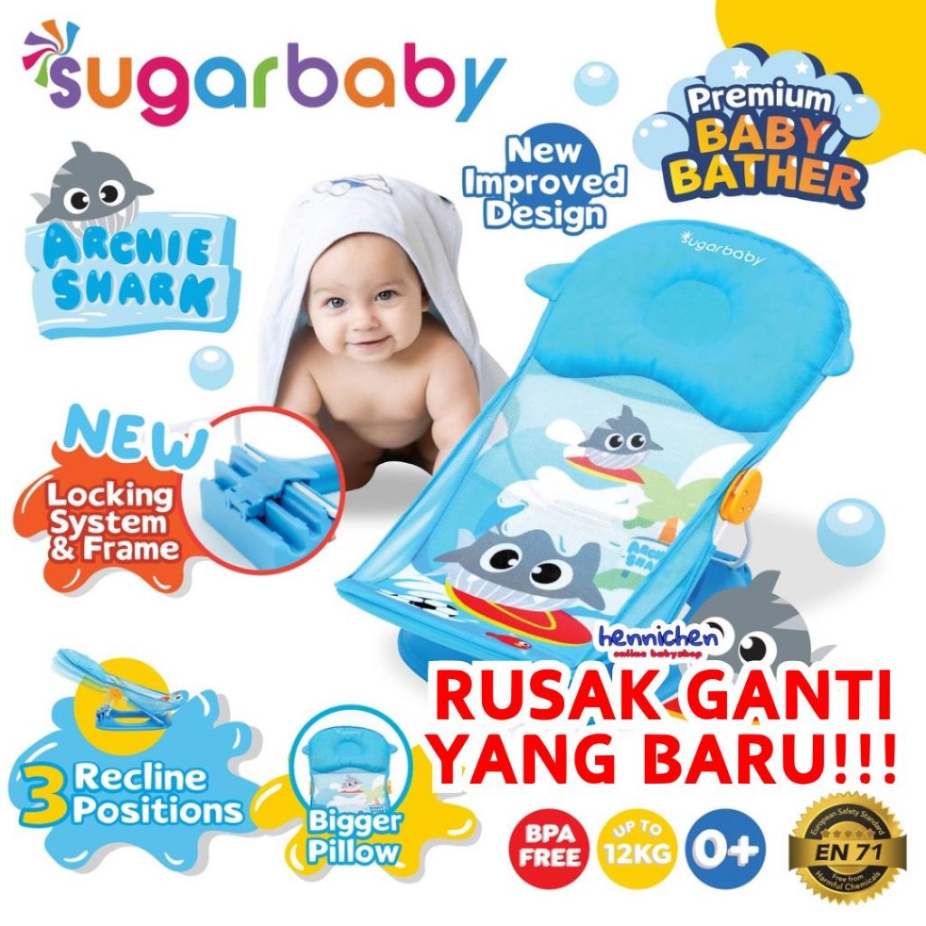 Sugar Baby Baby Bather Tempat Mandi Bayi / Spacebaby / snuggle Smartstart Mastela Baby Bather 2in1
