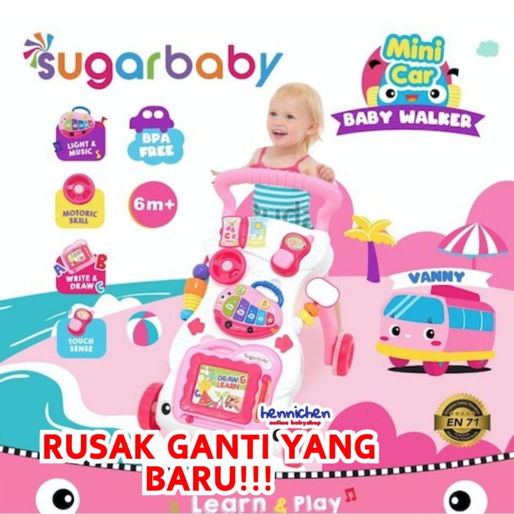 Sugar Baby Circus Walker Mini Car Push Baby / Spacebaby / 2in1 Walker Playmat Baby Walker