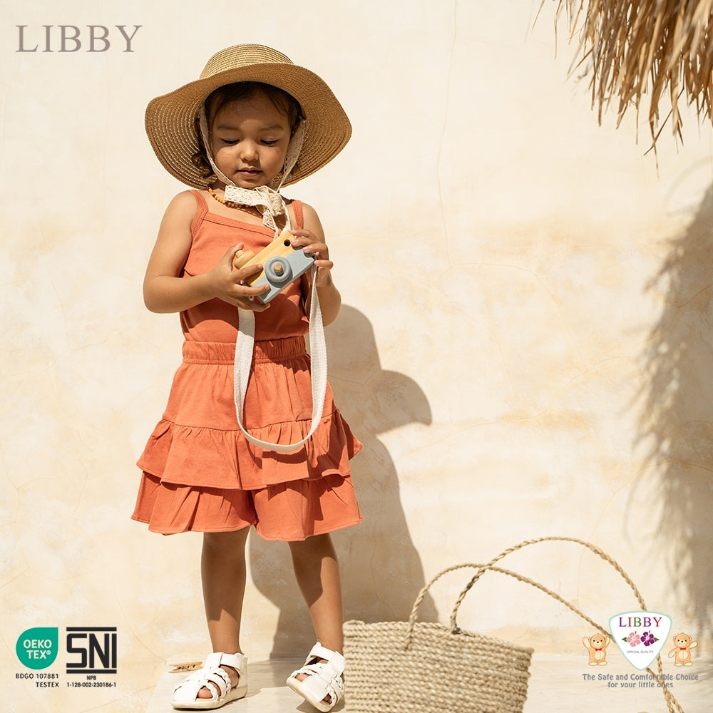 LIBBY Atasan Anak Perempuan Tanktop Polos Usia 9 Bulan - 14 Tahun (1PCS)