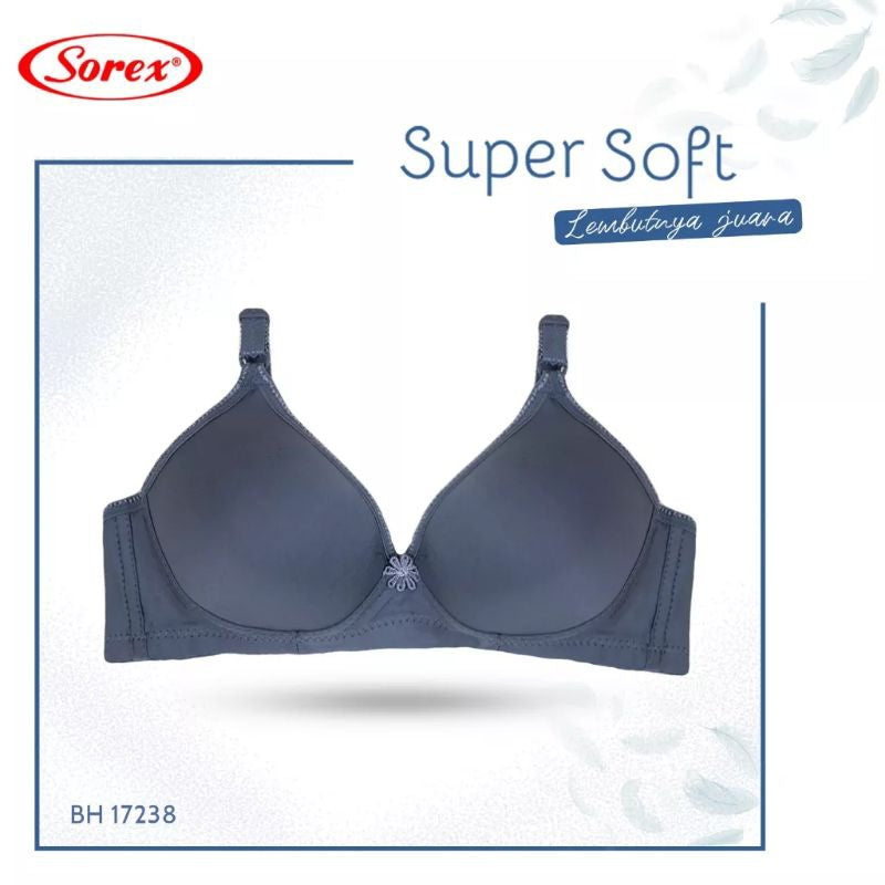 [ PILIH WARNA ] Sorex Bra Tanpa Kawat Super Soft Busa Sedang Setara Cup B BH Harian Simple Polos 17238 / Sorex Bra Tanpa Kawat Super Soft Cup Besar Kait 3 Busa Sedang Basic Harian Nyaman BH 17239
