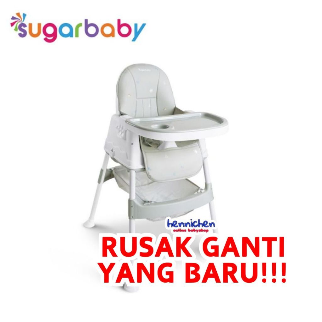BISA GRAB / GOJEK Sugar Baby My Chair / Sit On Me / Fun Chair / 4in1 Sit On Me / Klassic Chair (Baby Booster & High Chair) : 6 Growing Stages