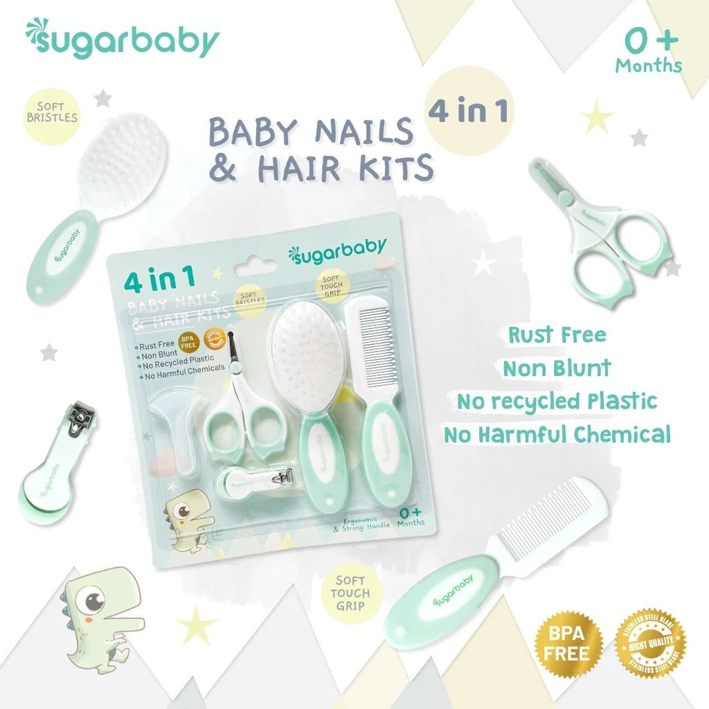 Sugar Baby Manicure 4in1 Baby Nail & Hair Kits (Perlengkapan Perawatan Kuku dan Rambut Bayi 4in1) Manicure