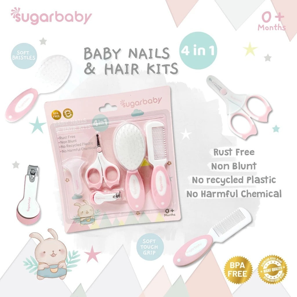 Sugar Baby Manicure 4in1 Baby Nail & Hair Kits (Perlengkapan Perawatan Kuku dan Rambut Bayi 4in1) Manicure