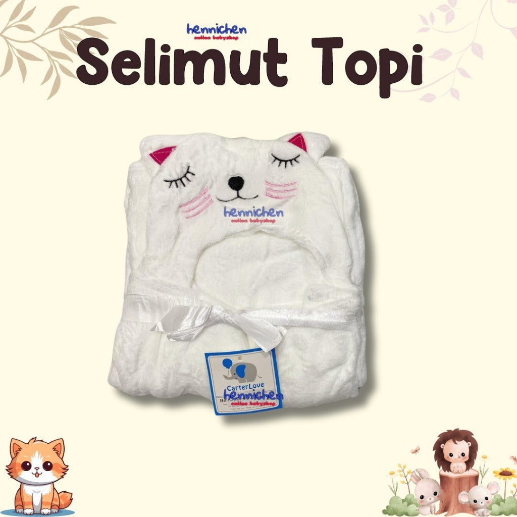 PILIH MOTIF Selimut Bayi Topi Boneka / Selimut bayi topi KARAKTER fleece / selimut bayi topi boneka 3D Just To You/ Kolako RANDOM LUCU