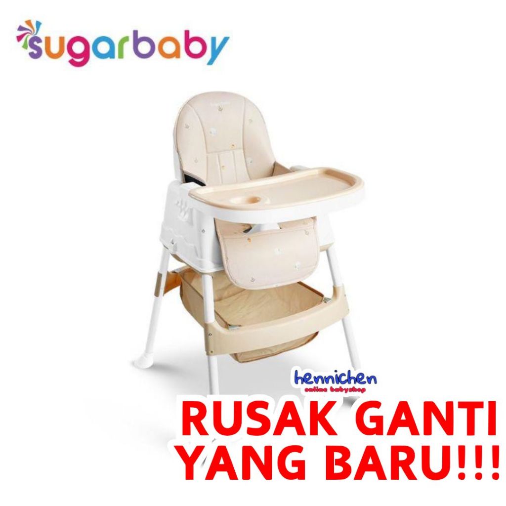 BISA GRAB / GOJEK Sugar Baby My Chair / Sit On Me / Fun Chair / 4in1 Sit On Me / Klassic Chair (Baby Booster & High Chair) : 6 Growing Stages