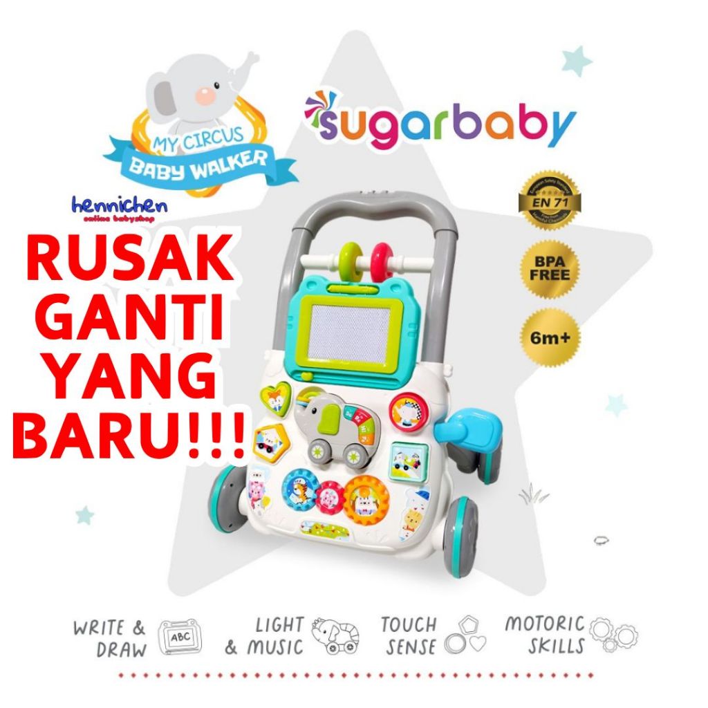Sugar Baby Circus Walker Mini Car Push Baby / Spacebaby / 2in1 Walker Playmat Baby Walker