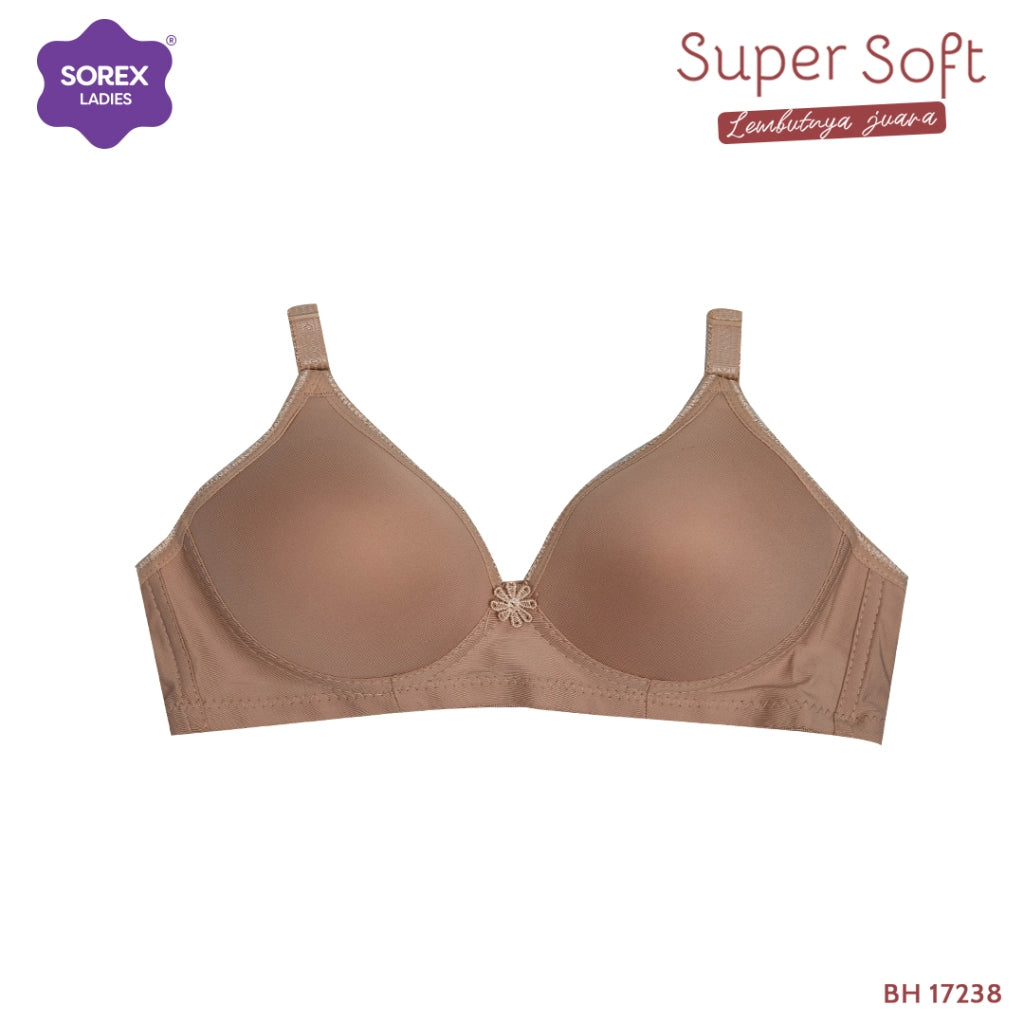 [ PILIH WARNA ] Sorex Bra Tanpa Kawat Super Soft Busa Sedang Setara Cup B BH Harian Simple Polos 17238 / Sorex Bra Tanpa Kawat Super Soft Cup Besar Kait 3 Busa Sedang Basic Harian Nyaman BH 17239
