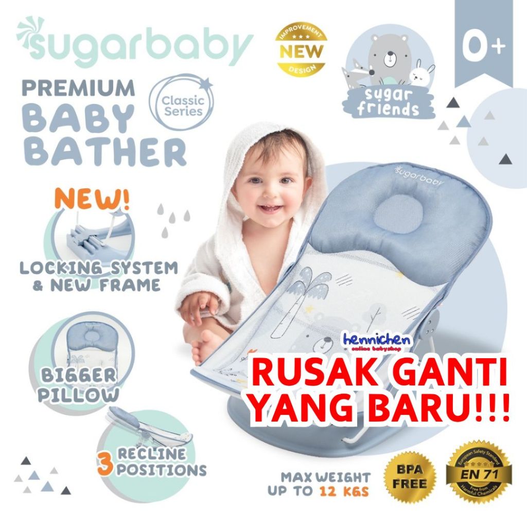 Sugar Baby Baby Bather Tempat Mandi Bayi / Spacebaby / snuggle Smartstart Mastela Baby Bather 2in1