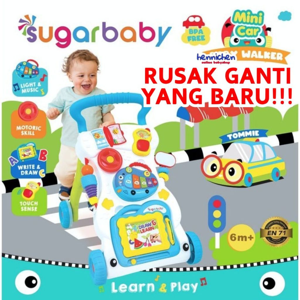 Sugar Baby Circus Walker Mini Car Push Baby / Spacebaby / 2in1 Walker Playmat Baby Walker