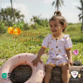 Libby Rocco Girl 0-4 Tahun Setelan Piyama Pendek Panjang Anak Perempuan / Collar Set Girl
