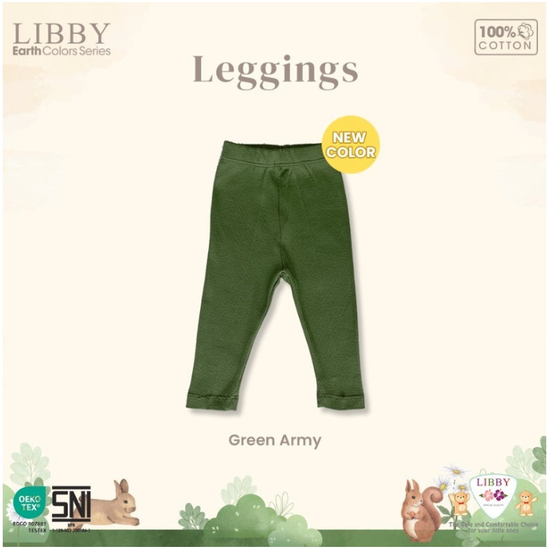 Libby Earth Series Legging Rib Cotton NEW 0 - 6 Years