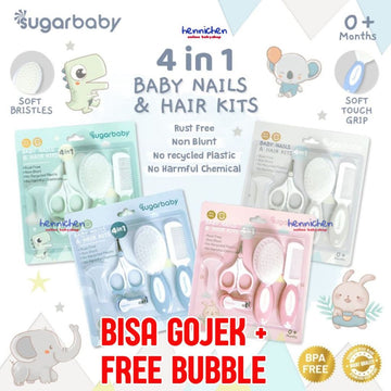 Sugar Baby Manicure 4in1 Baby Nail & Hair Kits (Perlengkapan Perawatan Kuku dan Rambut Bayi 4in1)