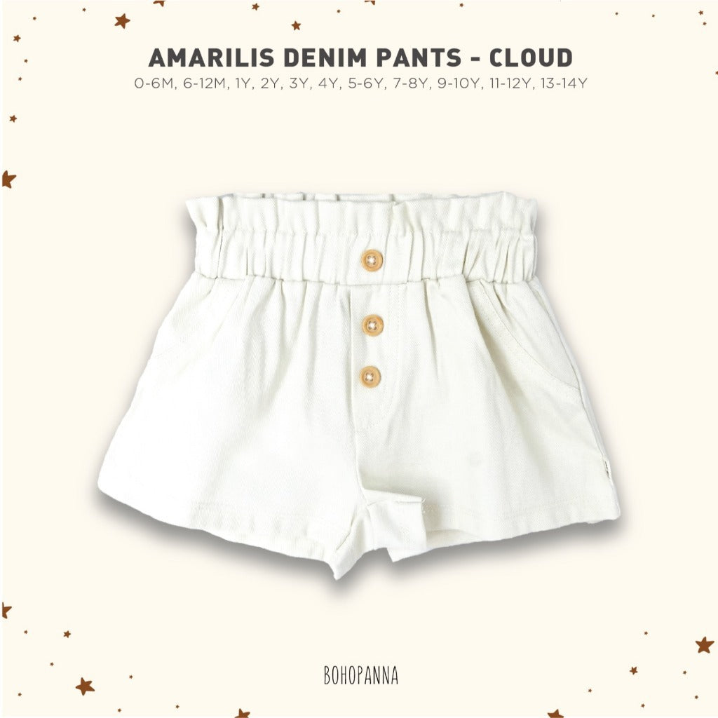 Bohopanna 0-14 Tahun Amarilis Denim Pant / Stella Celana Pendek Highwaist Anak Perempuan