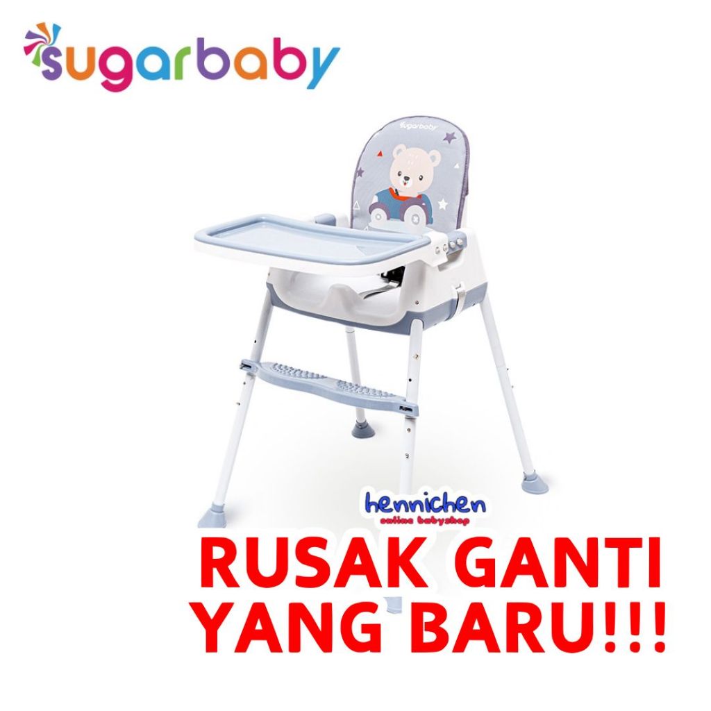 BISA GRAB / GOJEK Sugar Baby My Chair / Sit On Me / Fun Chair / 4in1 Sit On Me / Klassic Chair (Baby Booster & High Chair) : 6 Growing Stages