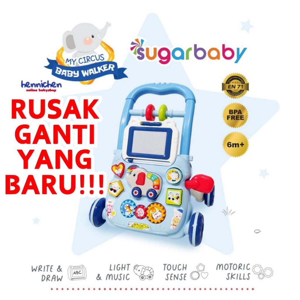 Sugar Baby Circus Walker Mini Car Push Baby / Spacebaby / 2in1 Walker Playmat Baby Walker