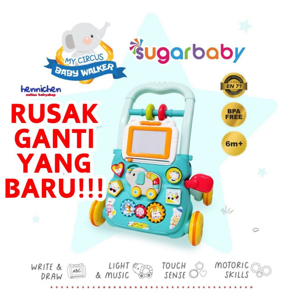 Sugar Baby Circus Walker Mini Car Push Baby / Spacebaby / 2in1 Walker Playmat Baby Walker
