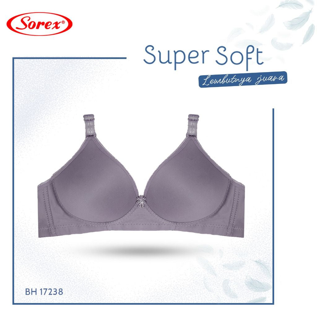 [ PILIH WARNA ] Sorex Bra Tanpa Kawat Super Soft Busa Sedang Setara Cup B BH Harian Simple Polos 17238 / Sorex Bra Tanpa Kawat Super Soft Cup Besar Kait 3 Busa Sedang Basic Harian Nyaman BH 17239