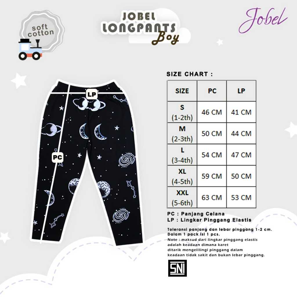 Jobel 1pcs 1-6 tahun Longpants Adventure Edition Celana Panjang Bayi Anak by Kazel