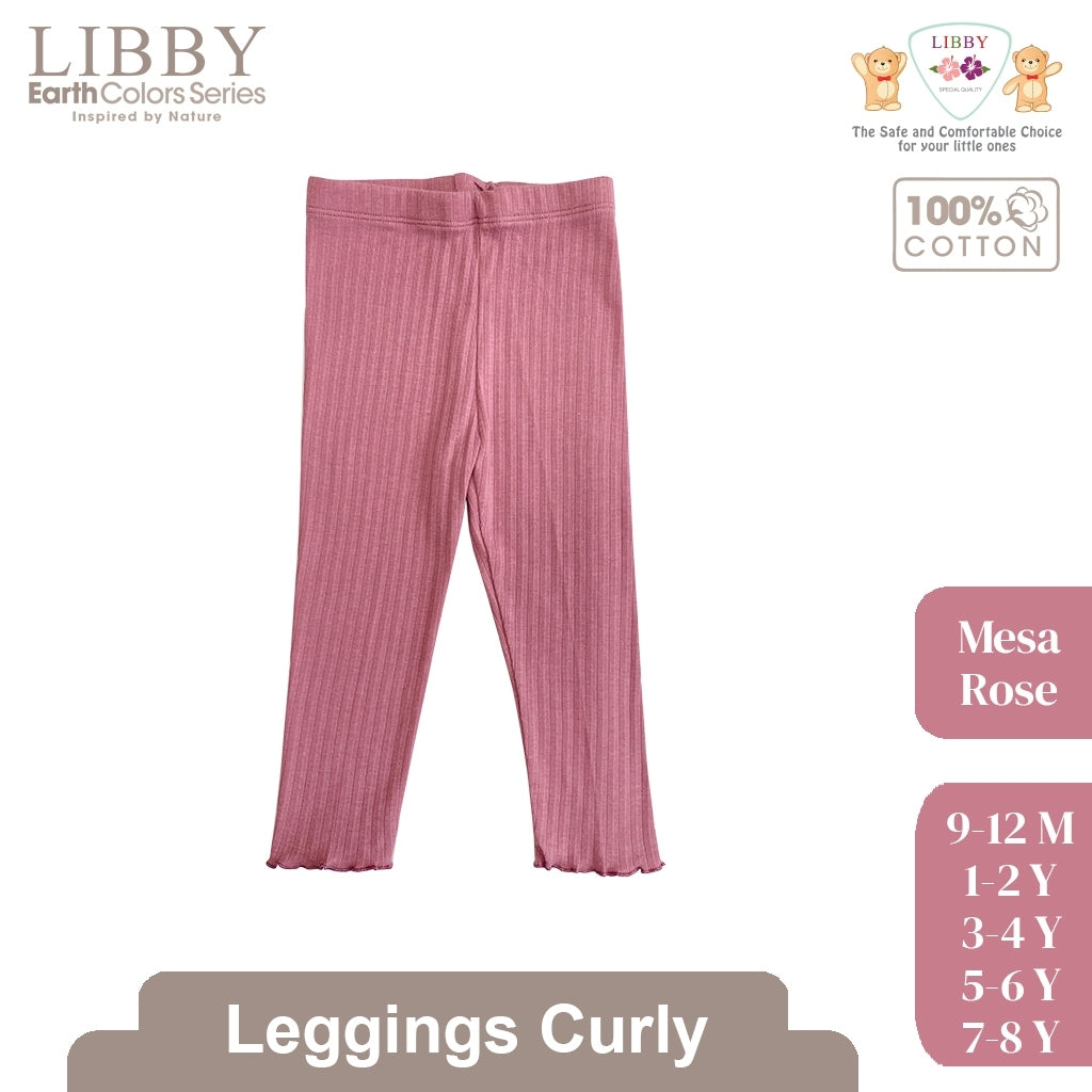 Libby Legging Curly 9 Bln - 8 Tahun Legging Rib Ruffle Girl Anak Perempuan