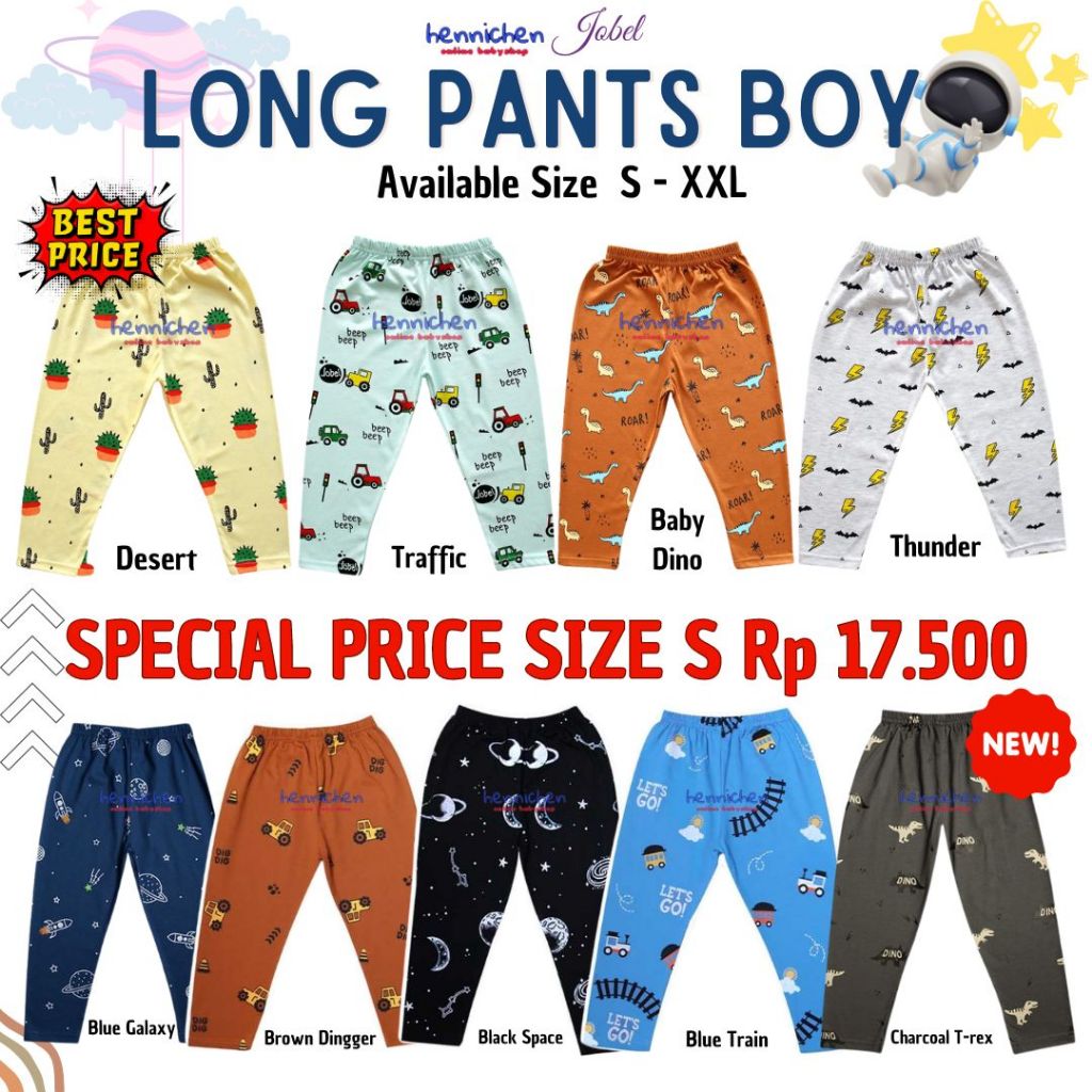 Jobel 1pcs 1-6 tahun Longpants Adventure Edition Celana Panjang Bayi Anak by Kazel