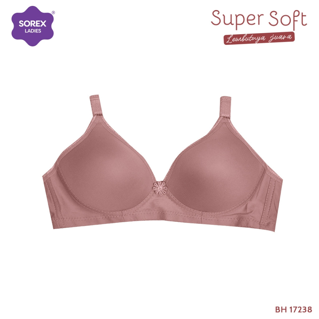 [ PILIH WARNA ] Sorex Bra Tanpa Kawat Super Soft Busa Sedang Setara Cup B BH Harian Simple Polos 17238 / Sorex Bra Tanpa Kawat Super Soft Cup Besar Kait 3 Busa Sedang Basic Harian Nyaman BH 17239