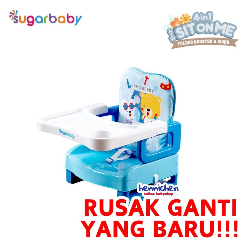 BISA GRAB / GOJEK Sugar Baby My Chair / Sit On Me / Fun Chair / 4in1 Sit On Me / Klassic Chair (Baby Booster & High Chair) : 6 Growing Stages