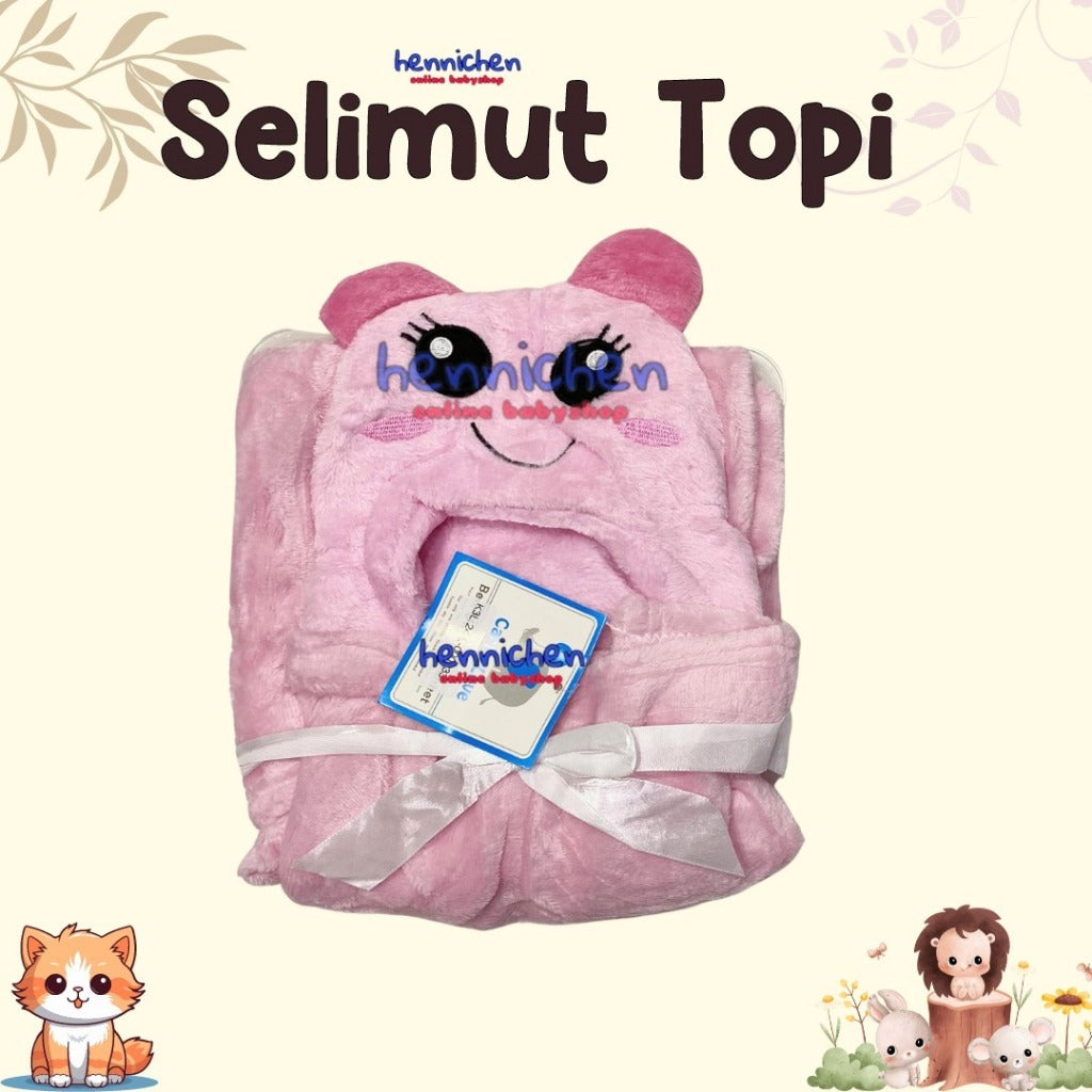 PILIH MOTIF Selimut Bayi Topi Boneka / Selimut bayi topi KARAKTER fleece / selimut bayi topi boneka 3D Just To You/ Kolako RANDOM LUCU