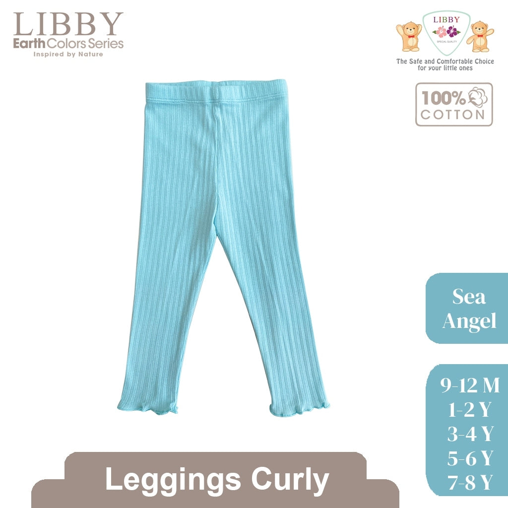Libby Legging Curly 9 Bln - 8 Tahun Legging Rib Ruffle Girl Anak Perempuan