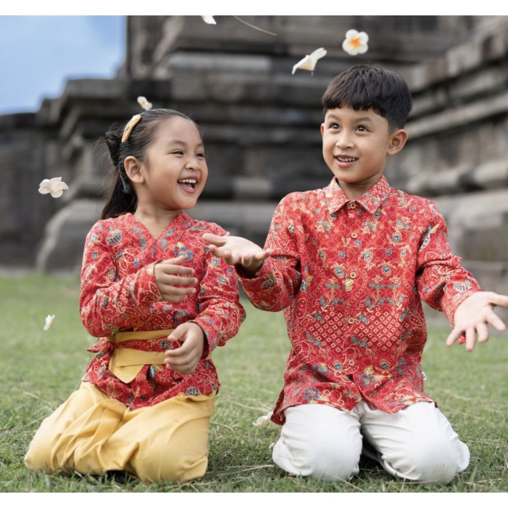Bohopanna Kutubaru Set 1-14 Tahun Setelan Kebaya Batik Anak Perempuan