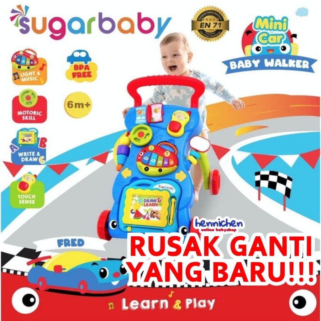 Sugar Baby Circus Walker Mini Car Push Baby / Spacebaby / 2in1 Walker Playmat Baby Walker