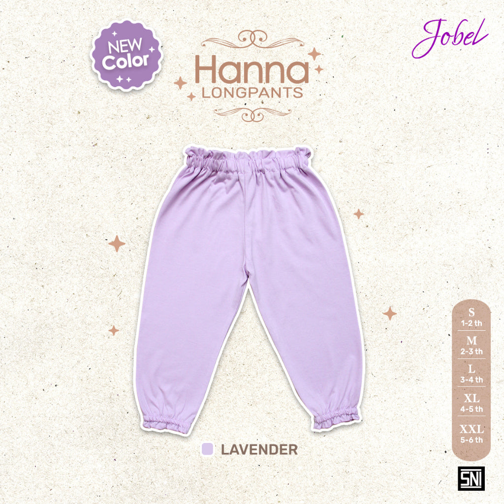 Jobel Hanna Longpants 1-6 Tahun Celana Panjang Adem Fashion Anak Perempuan