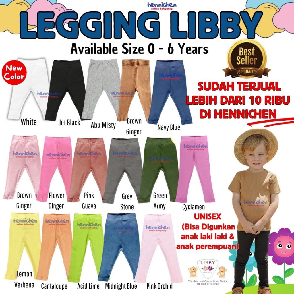 Libby Earth Series Legging Rib Cotton NEW 0 - 6 Years