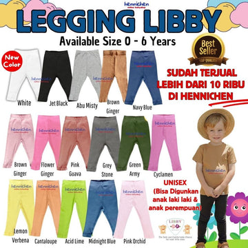 Libby Earth Series Legging Rib Cotton NEW 0 - 6 Years