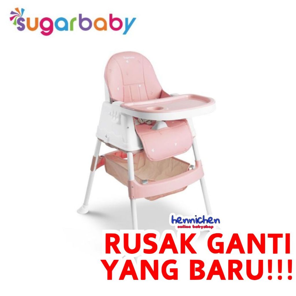 BISA GRAB / GOJEK Sugar Baby My Chair / Sit On Me / Fun Chair / 4in1 Sit On Me / Klassic Chair (Baby Booster & High Chair) : 6 Growing Stages