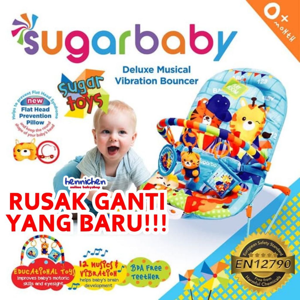 10in1 Sugar Baby / Mastela PREMIUM Bouncer Bayi Premium Rocker dgn Extra Large Seat