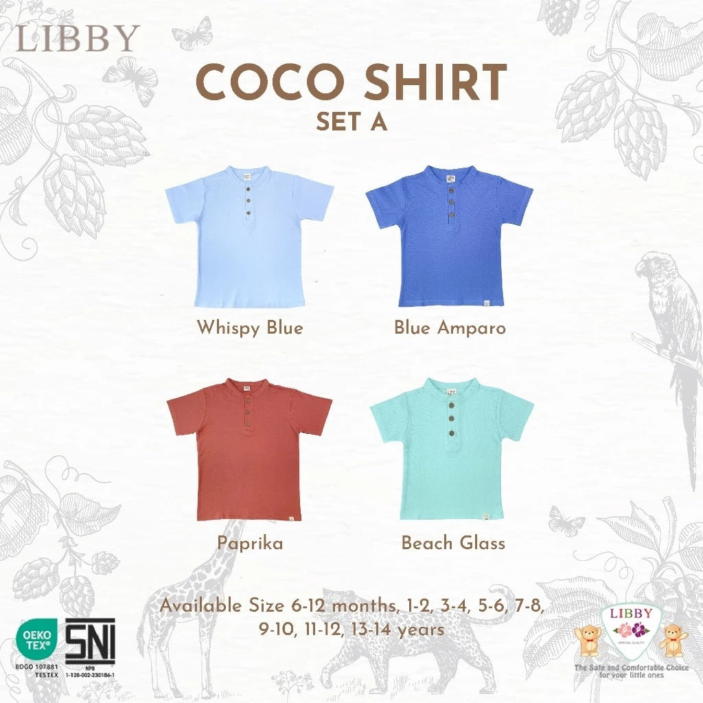 Libby Coco Shirt 9 Bulan - 10 Tahun Coco Shirt Polo Anak Kerah Bulat / Basic Collar Polo