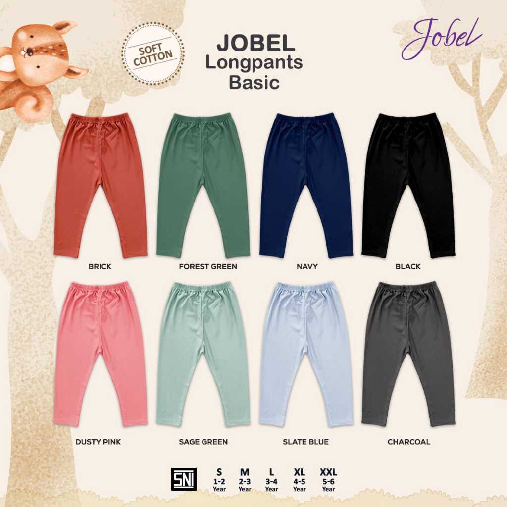 Jobel Longpants Basic 1-9 Tahun Celana Panjang Polos Katun Fashion Anak