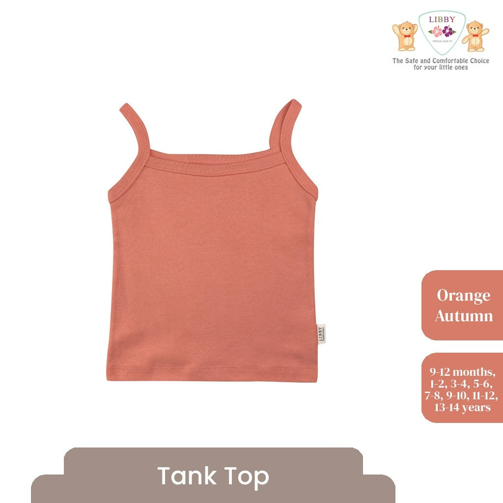 LIBBY Atasan Anak Perempuan Tanktop Polos Usia 9 Bulan - 14 Tahun (1PCS)
