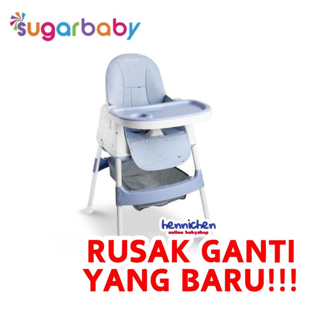 BISA GRAB / GOJEK Sugar Baby My Chair / Sit On Me / Fun Chair / 4in1 Sit On Me / Klassic Chair (Baby Booster & High Chair) : 6 Growing Stages