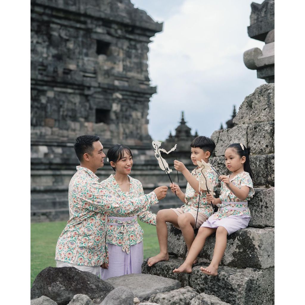 Bohopanna Kutubaru Set 1-14 Tahun Setelan Kebaya Batik Anak Perempuan